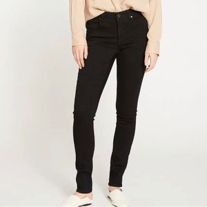 Universal Standard Seine Mid Rise Skinny Jeans Black Size 22